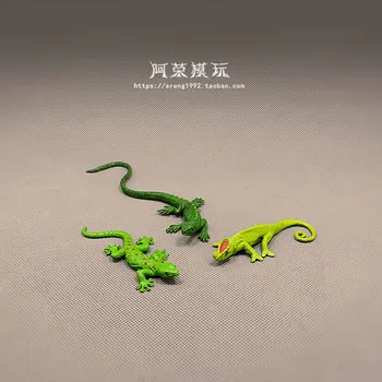 Vadon Élő Állat Miniatűr Modellt Gyík Kaméleon Zöld Leguán Tündér Kerti Kiegészítők Moss Dísz Akciófigurák Figura Játékok