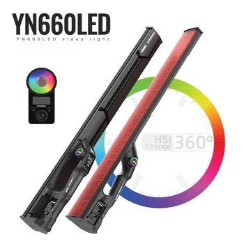 YONGNUO YN660LED YN660 RGB LED Videó Fény Színes Jég Kézi Stick Cső Alkalmazás Ellenőrzése Fényképezés Világítás