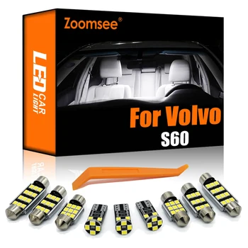 Zoomsee Belső LED Volvo S60 Sedan 2001-2018 Canbus Jármű Izzó Búra Olvasás Tetőre Fény Nem Hiba Auto Lámpa Tartozékok