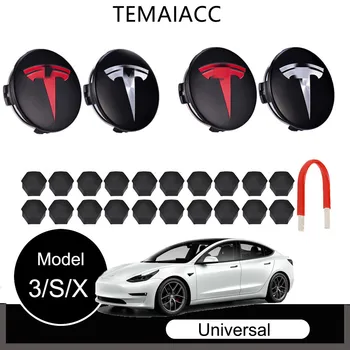 a Tesla Model 3/S/X-Autó, Kerék közepén Hub Caps 25 DB Készlet 4 Center Sapka Szett 20 Kerék Húz Dió Borító Készlet Tesla Dekoráció