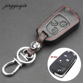 jingyuqin 3 Gomb Távoli Flip Kulcs, Bőr borítású Ford Focus a KA Mondeo Fiesta Fob hüvely