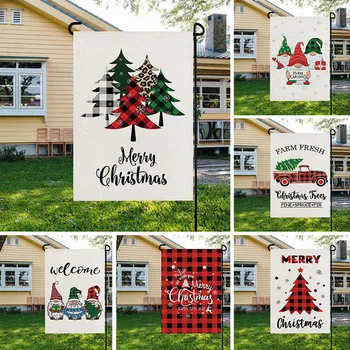 karácsonyi díszek ház 2021 Zászló Téli Ünnep Udvaron Kültéri Ablak Utca Banner Fesztivál, Dekoráció Új Év 2022
