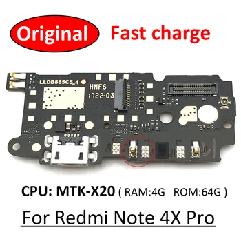 Új Töltő Testület PCB-Flex A Xiaomi Redmi 4. Megjegyzés MTK Helio X20 / Megjegyzés Pro 4X USB-Port Csatlakozó Dock Töltés Szalag Kábel