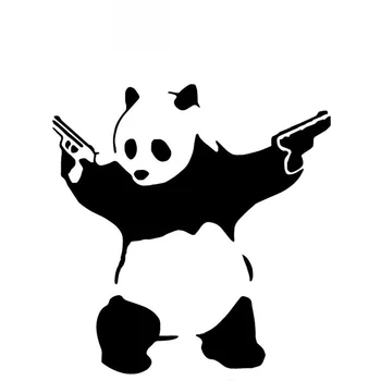 Ügynök Panda Kreatív Állat Matrica, Kiváló Minőségű Autó Ablak Dekoráció Személyiség Pvc, Vízálló Matrica Fekete/fehér, 15cm*16cm